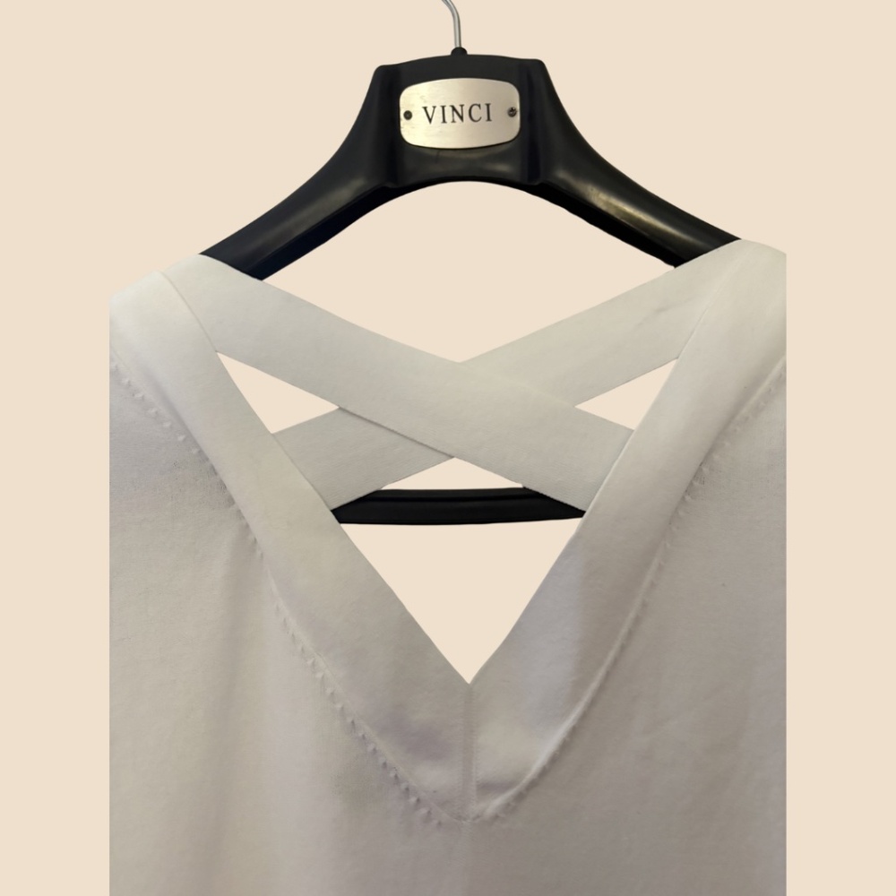 ❤️Lafayette 148 New York White Three-Quarter Sleeve Top, Size Small - Picture 5 of 6